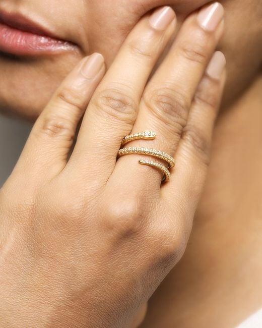 The Jewelz White Serpent Muse Ring