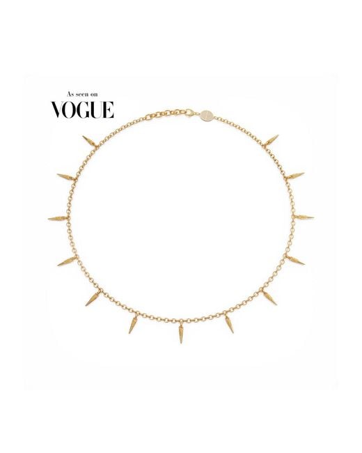 Linda Fiore Metallic Horn Necklace Vermeil