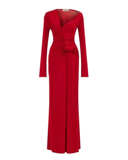 Nocturne Red Knotted Long Dress