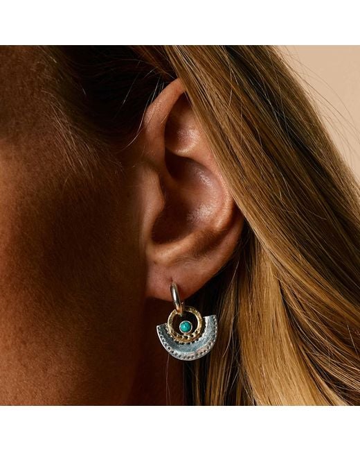 Charlotte's Web Jewellery Metallic Sundar Fan Huggie Hoop Earrings
