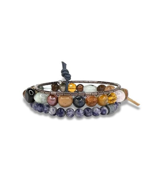 Jaredjamin Brown Maurice Gemstone Bracelet Set for men