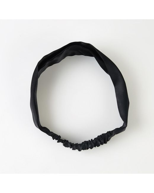Soft Strokes Silk Black Pure Mulberry Silk Flat Headband