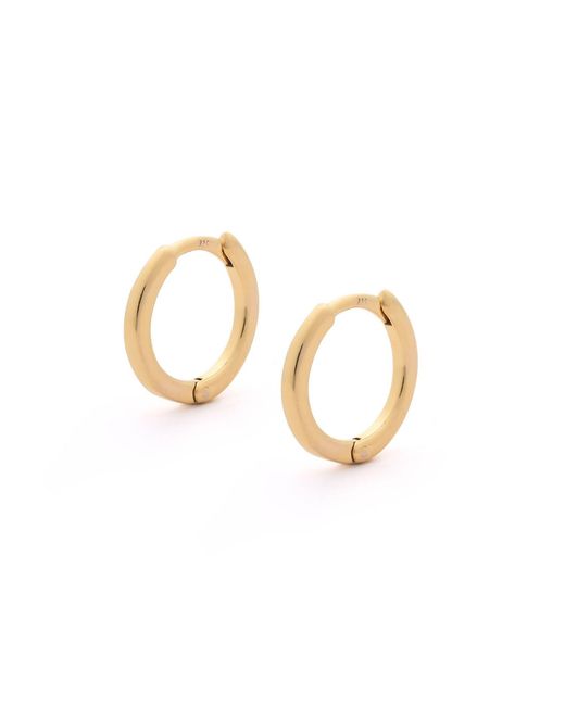 Nellou Jewellery Metallic Nell Hoop Earrings Plated Sterling Medium