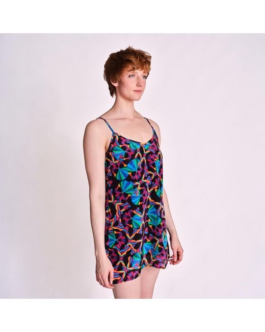 Any Old Iron Blue Skull Short Dress
