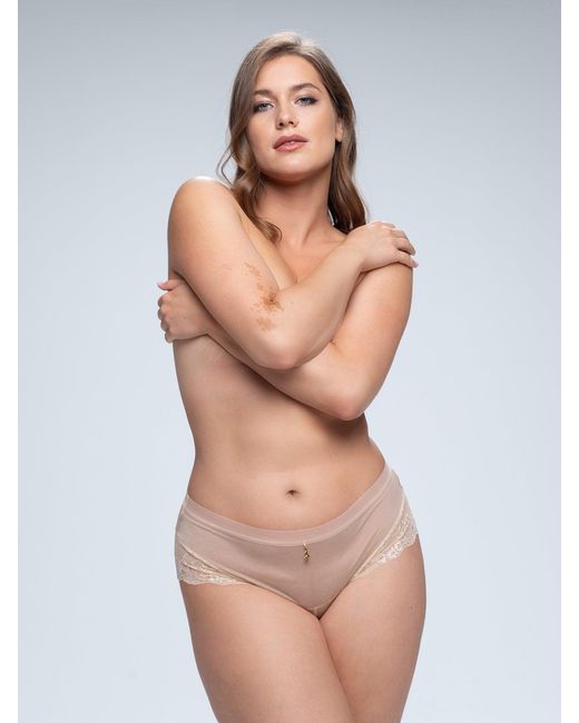 BonBon Lingerie Natural Neutrals Angelina Full Brief Nude