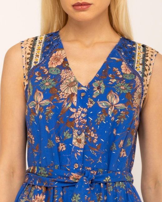 Niza Blue Waist-Tie Dress Manila