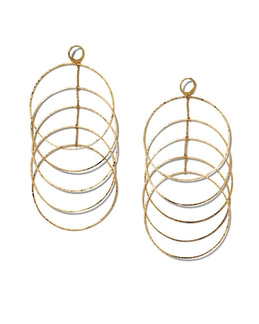Jaredjamin Metallic Echo Dangle Loop Drop Earrings