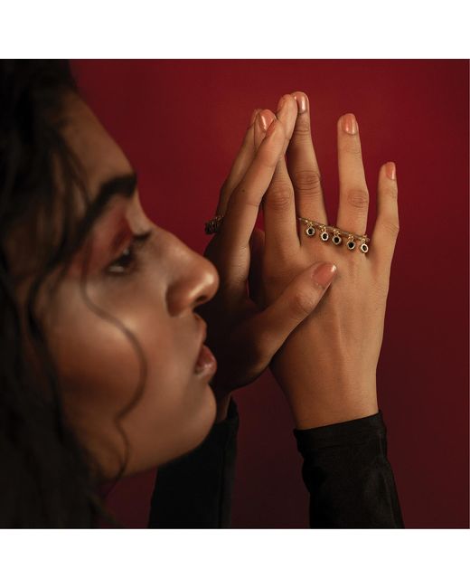Dhwani Bansal Metallic Adjustable Kandi Double Ring