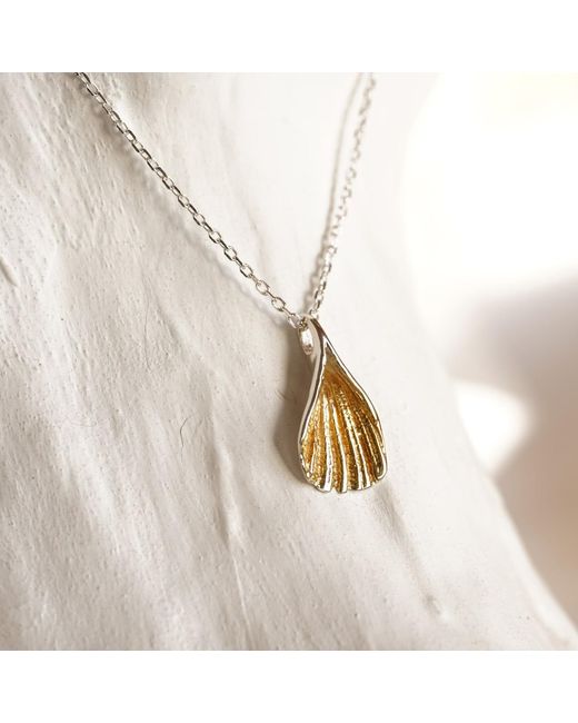 Isla Silver Metallic Vermeil Shell Pendant
