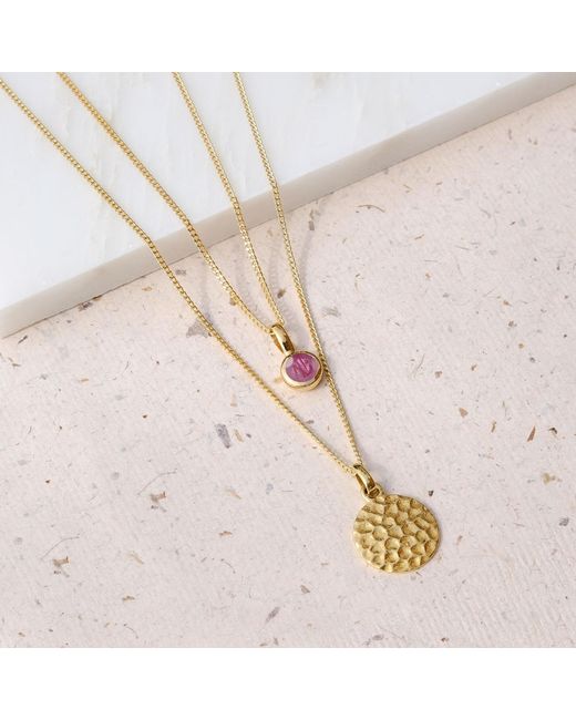 Charlotte's Web Jewellery Metallic July Birthstone Charm Vermeil Necklace