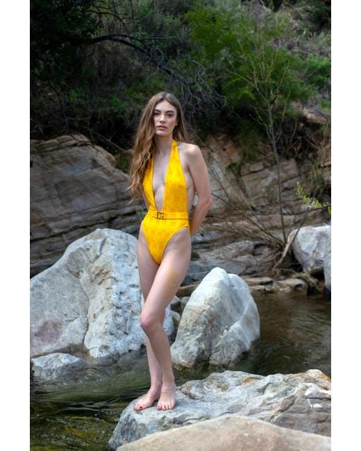 Catnip and Seaweed Yellow The One-Piece Swimsuit