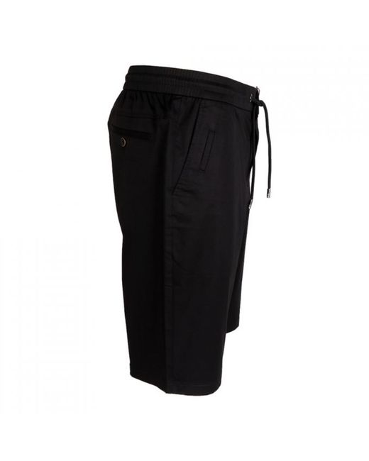 DAVID WEJ Black Plain Drawstring Shorts – for men