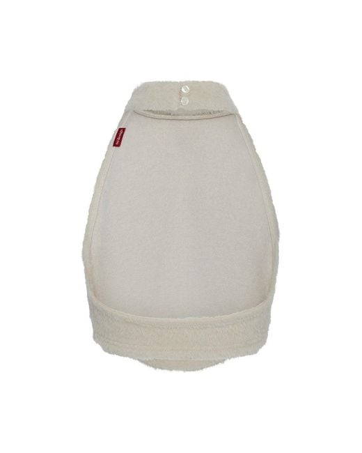 No'design White Neutrals Halo Open-Back Blouse