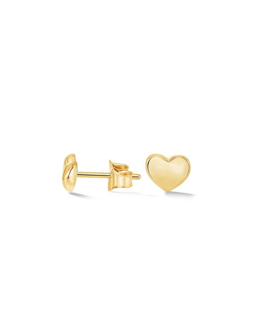 Dower & Hall Metallic Waterfall Mini Heart Studs