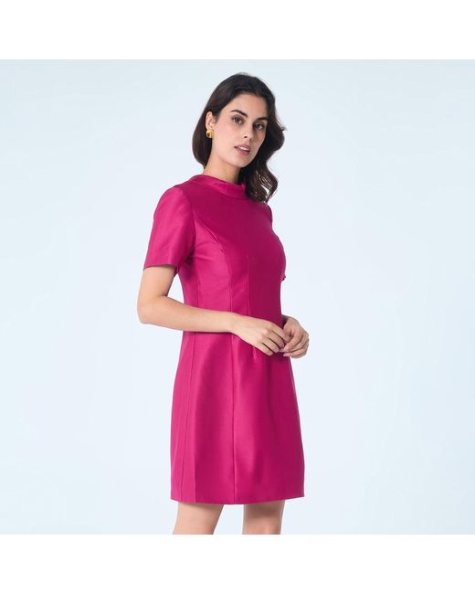 Smart and Joy Pink Taffeta Sailor Collar Dress