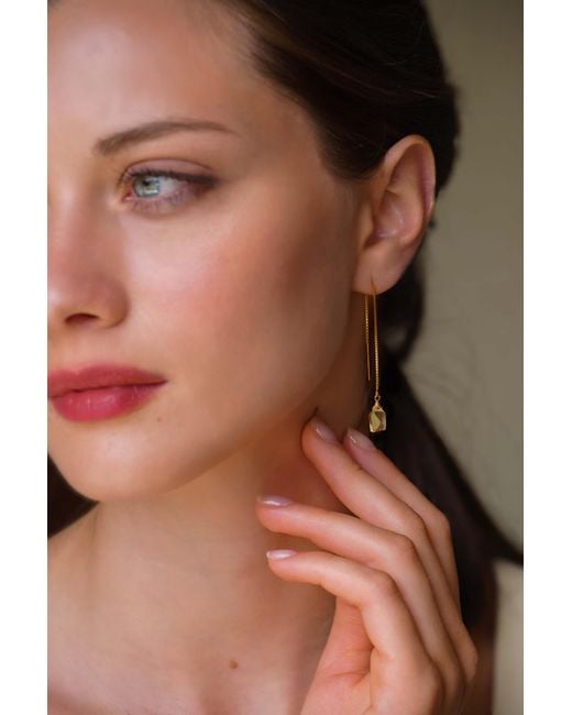 Katy Faye Metallic Tia Lemon Earrings