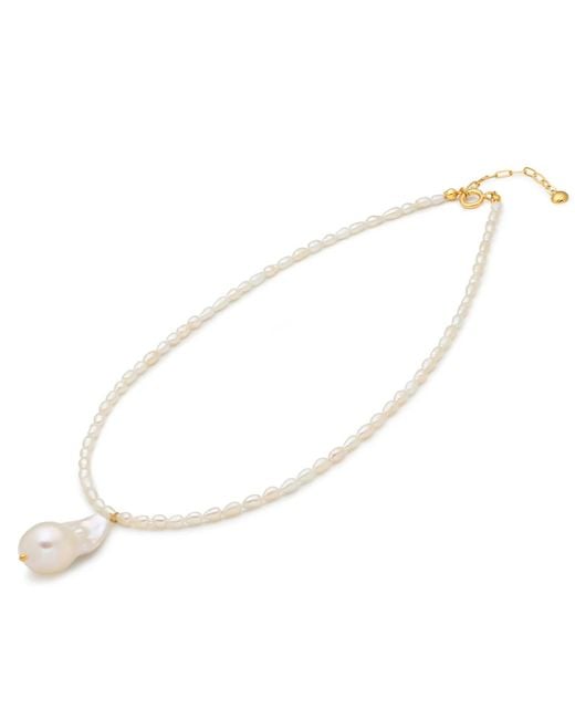 EVA REMENYI White Baroque Pearl Necklace