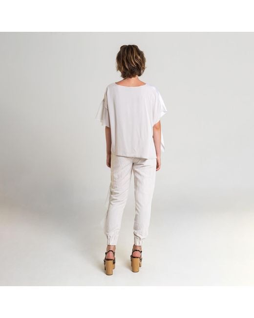ARTISTA White Dori Printed Top