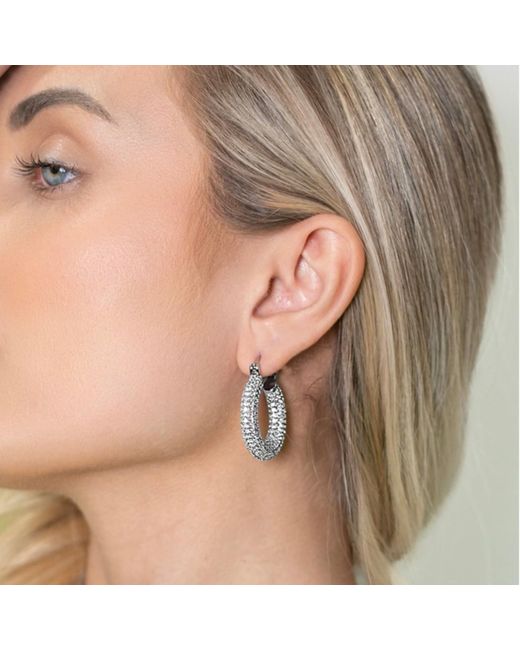 SHYMI Blue Thick Pave Hoops