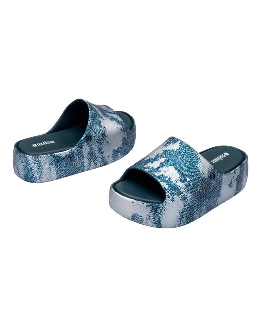 Melissa Blue Free Platform Slide Denim