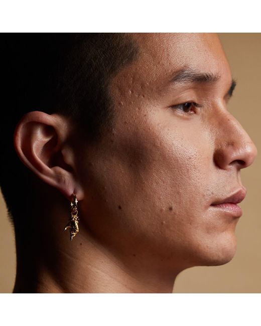 Kasun Metallic Hand Of The Protector Earrings for men
