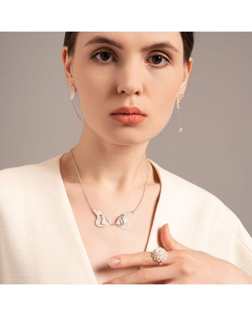 Far East Jewelry Metallic Handcrafted Love Butterfly Necklace
