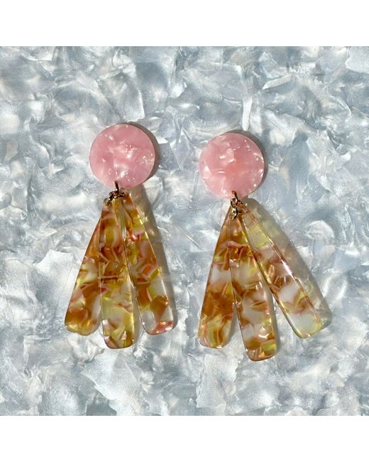 CLOSET REHAB Multicolor Petal Drop Earrings