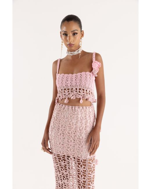 Andreeva Pink Vanilla Handmade Crochet Top