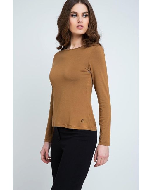 Conquista Brown Long Sleeve Jersey Top