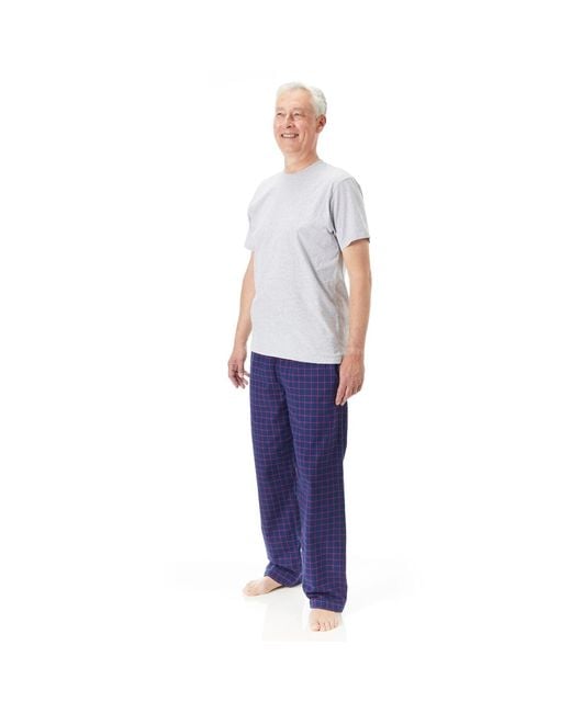Lounge Blue Loungewear Trousers-Pants Long Length Atlantic Puffin Design for men