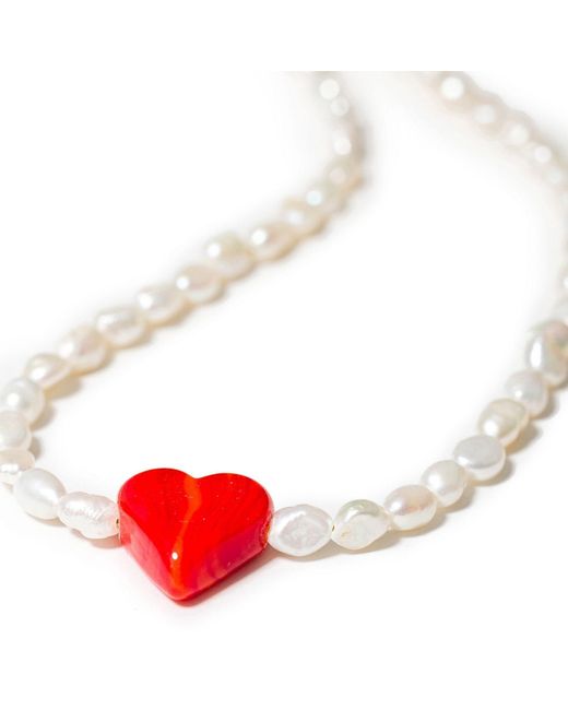 Kybele Studio Metallic Riviera Crush Necklace With Glass & Genuine Pearls