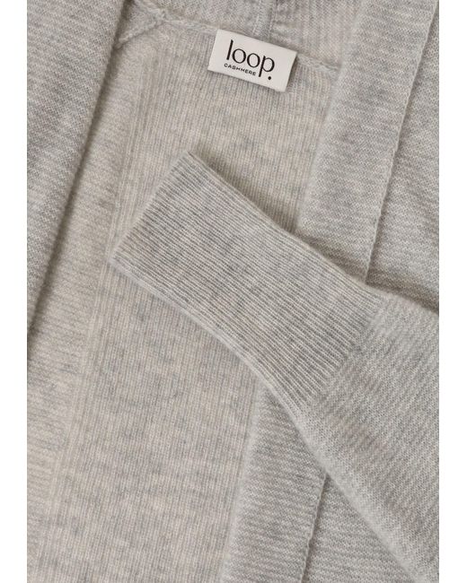 Loop Cashmere White Relaxed Edge To Edge Cardigan