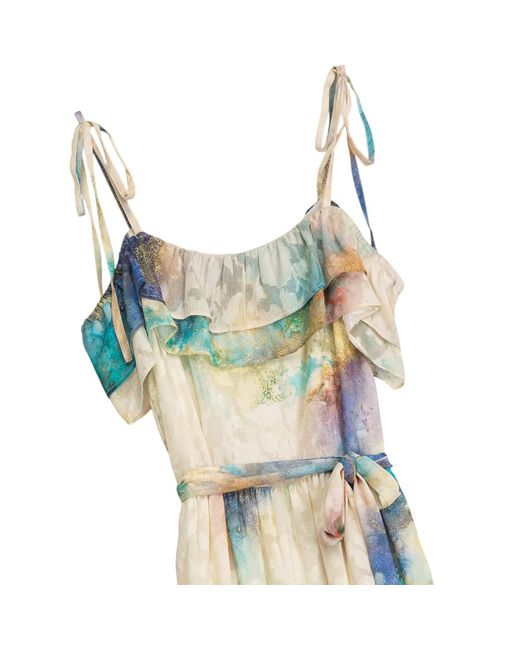 Niza Blue Off-Shoulder Dress Hawaii