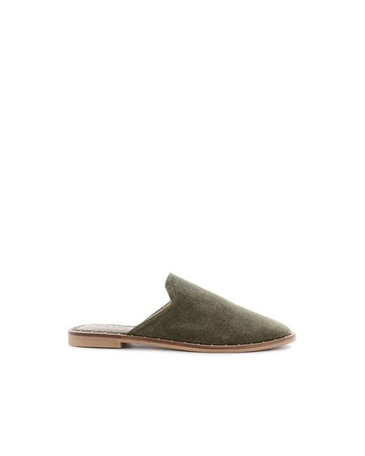 Rag & Co Green Lia Handcrafted Suede Mules