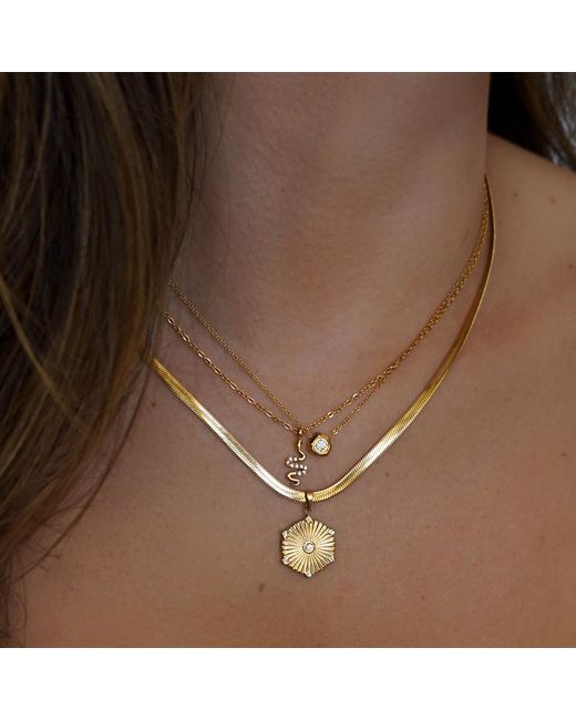 Mickey's Girl Metallic Zoe Hex Waterproof Necklace