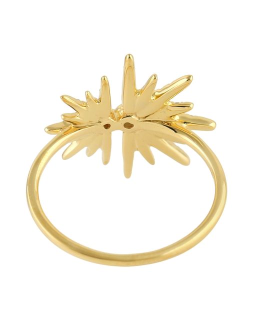 Artisan Metallic Diamond Starburst Cluster Ring