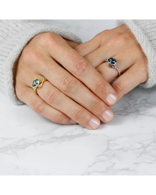Lee Renee Blue Seahorse Topaz Ring