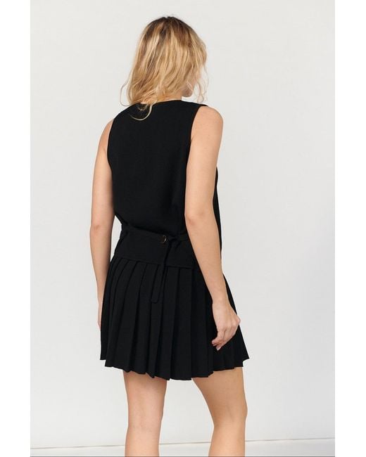 SALANIDA Black Galante Knitted 100% Merino Waistcoat