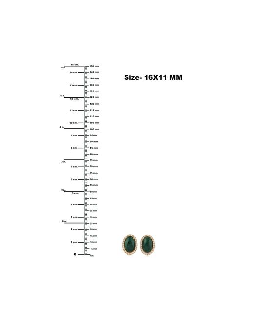 Artisan Green 18K Malachite & Diamond Stud Earrings