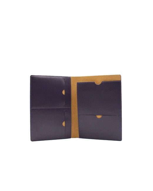 godi. Purple Handmade Full-Grain Leather Passport Cover
