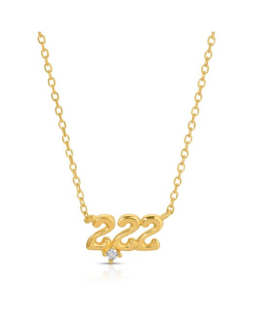 Zepplin the Label Metallic Angel Number Two Two Two Necklace-Dainty Necklace
