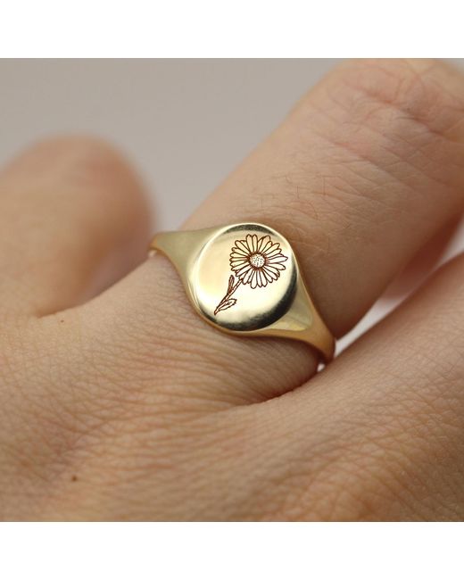 VicStoneNYC Fine Jewelry Metallic April Daisy Flower Ring