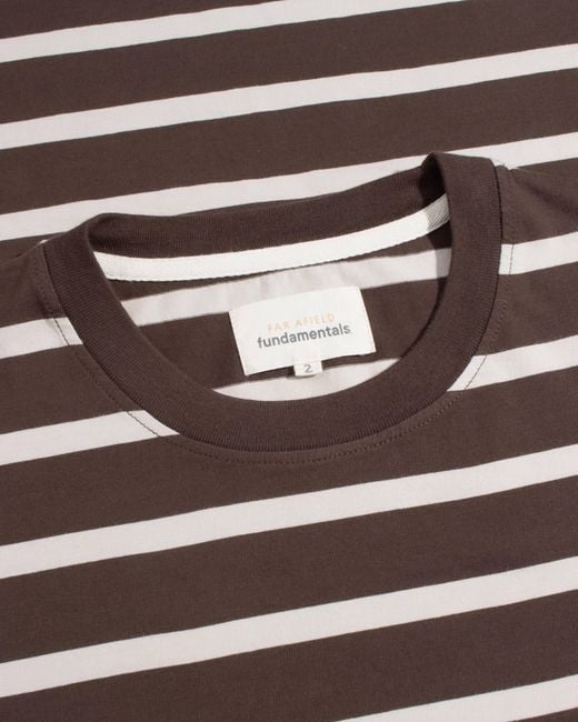 Far Afield Brown Breton Stripe T-Shirt for men