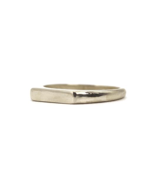 VicStoneNYC Fine Jewelry White Timeless Signet Bar Ring for men