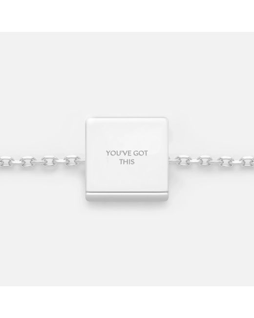 Kouree Metallic 'You'Ve Got This' Necklace Pendant Charm