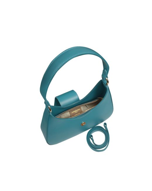Le Parmentier Blue Obolo Leather Shoulder Bag
