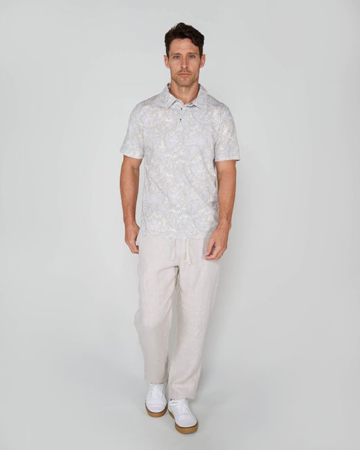 Lords of Harlech White Neutrals Devon Linen Pant for men