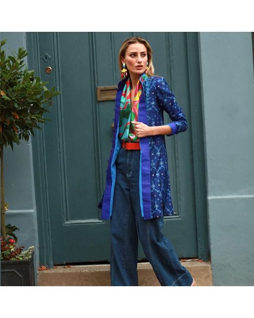 Beatrice von Tresckow Blue Midnight Star Serenade Organza Jacket