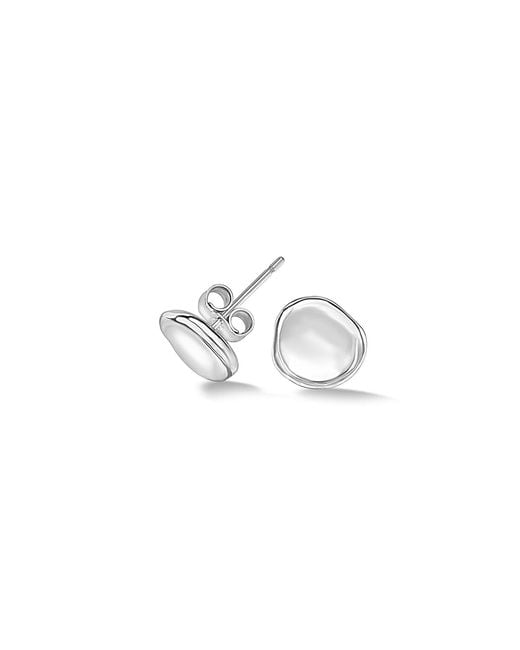 Dower & Hall White Waterfall Pebble Studs