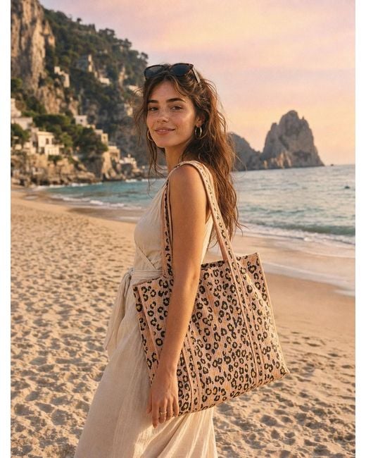 Conscious Yoga Collective Blue The Leopard Tote